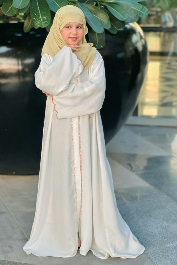 Kids Multi Color Lace Abaya