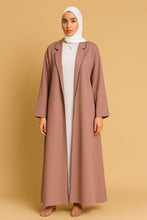 2PC Dusty Rose elegance coat style abaya - Hijab by Dania