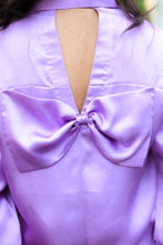 lavender satin shirt