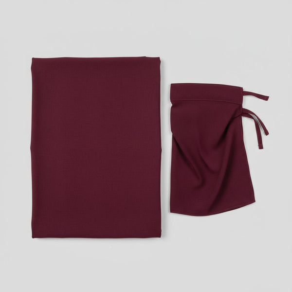 Graceful Layer Maroon Chiffon Hijab & Niqaab Set