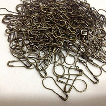 Metal Thick Gourd Safety Pins-Steel Wire Pins Clothing Tag Pins Trimming Fastening Safety Locking Clip Buttons DIY Craft Sewing Home Accessories (Bronze)