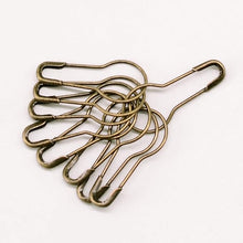 Metal Thick Gourd Safety Pins-Steel Wire Pins Clothing Tag Pins Trimming Fastening Safety Locking Clip Buttons DIY Craft Sewing Home Accessories (Bronze)