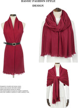 Cashmere Knitted Hijab, Pashmina Shawl Extra Large Scarf Stole for Women Travel