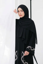Black Sleeves Embroidery Abaya
