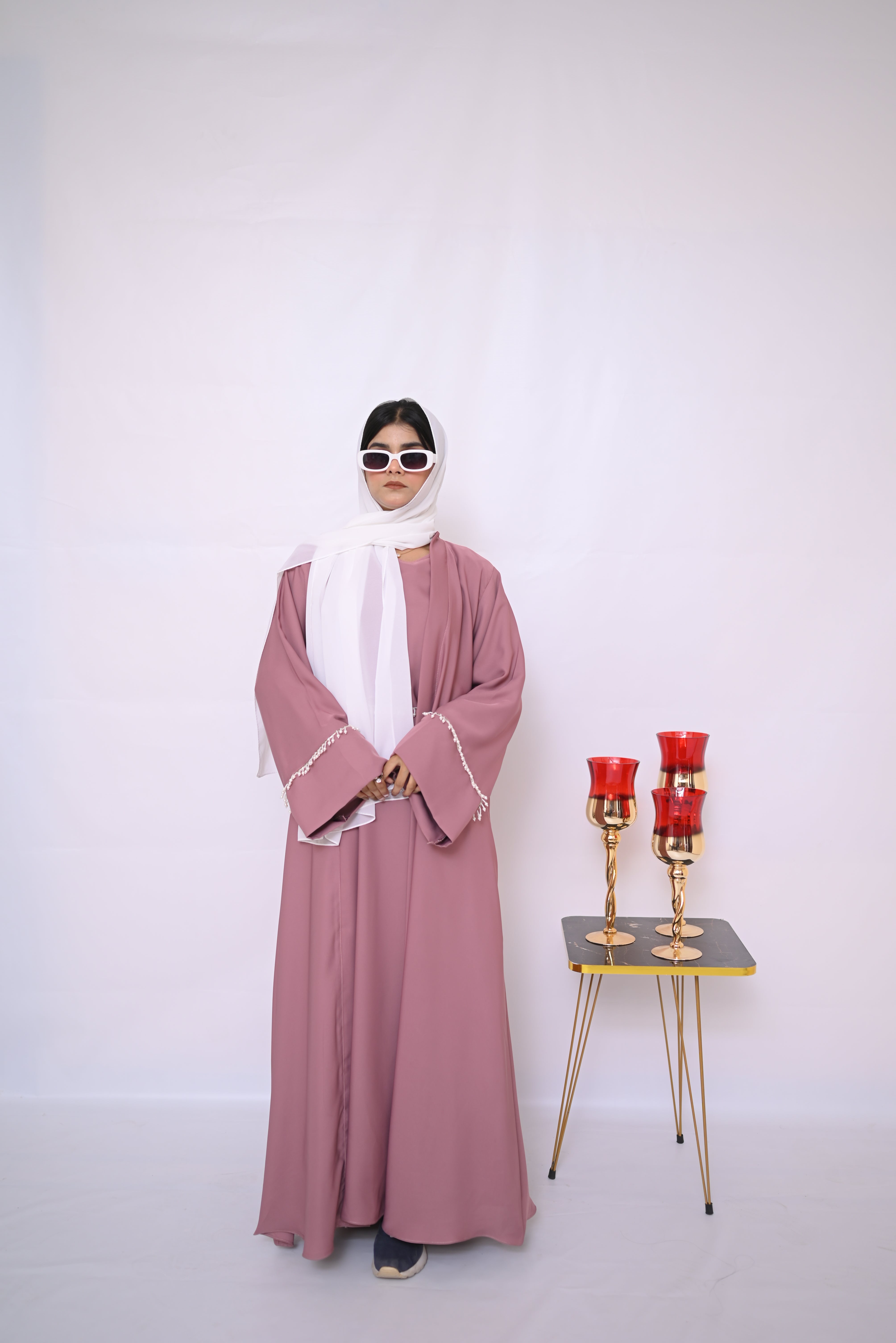 Nida's Stylish Belt Abaya (inner+ upper)