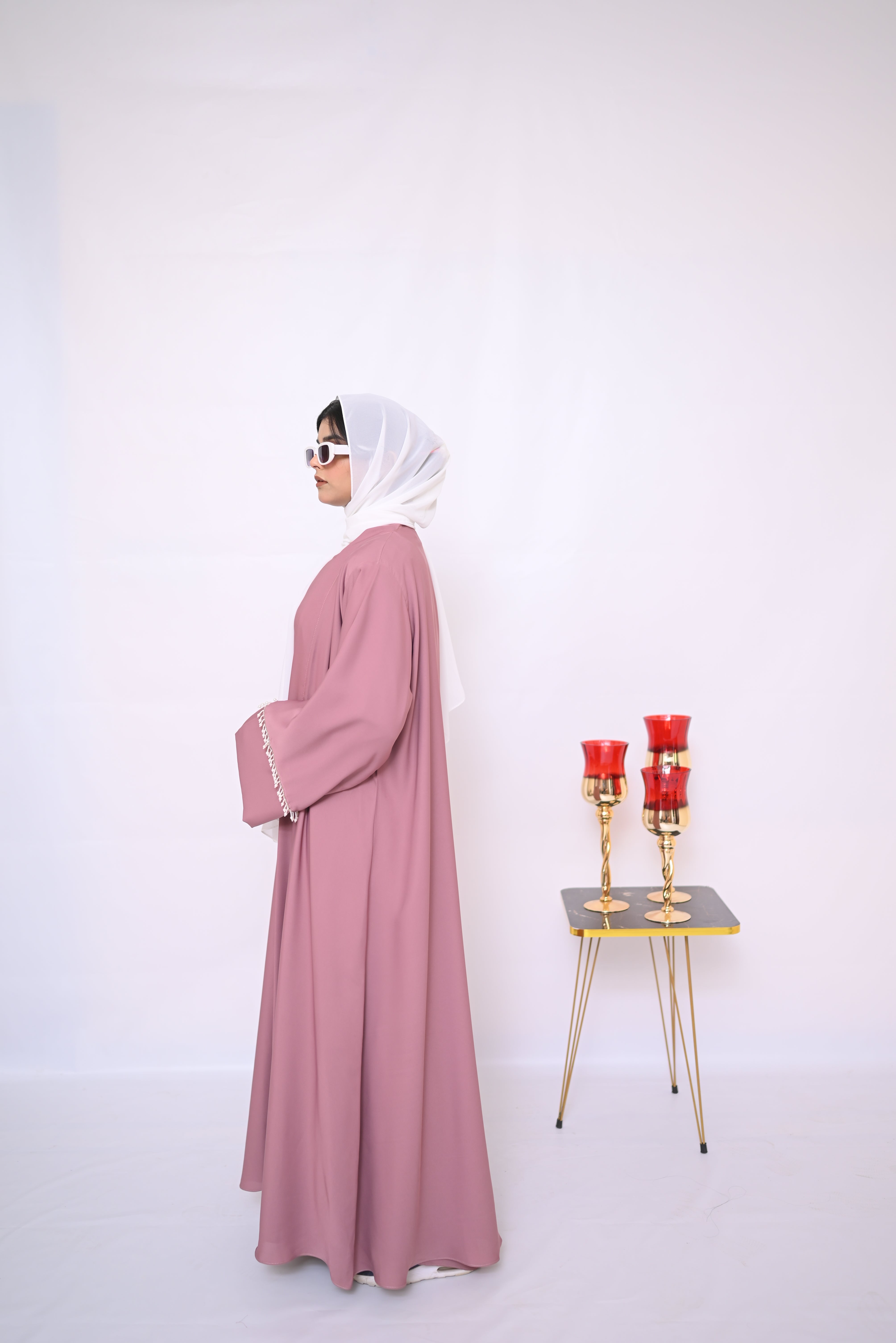 Nida's Stylish Belt Abaya (inner+ upper)