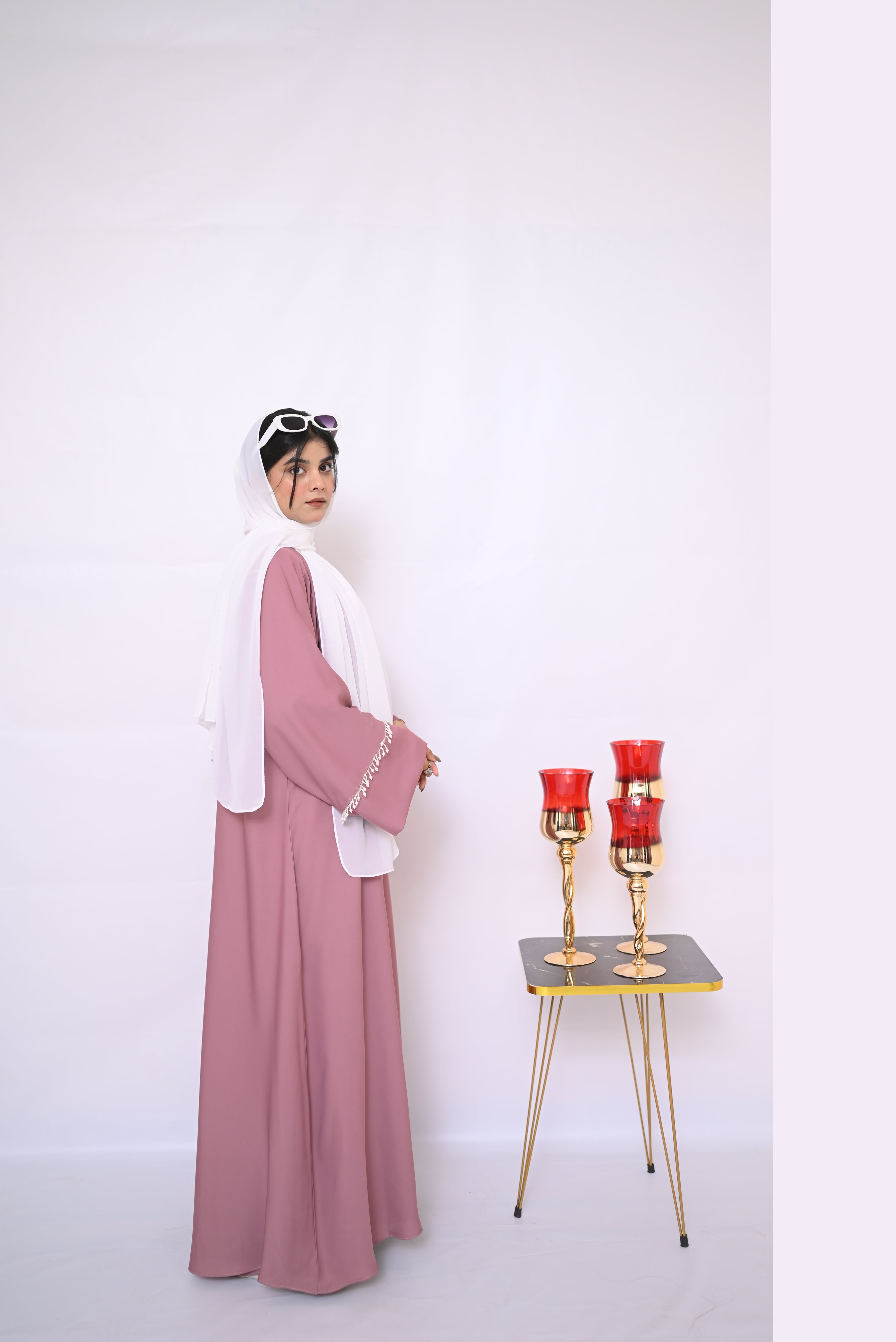 Nida's Stylish Belt Abaya (inner+ upper)