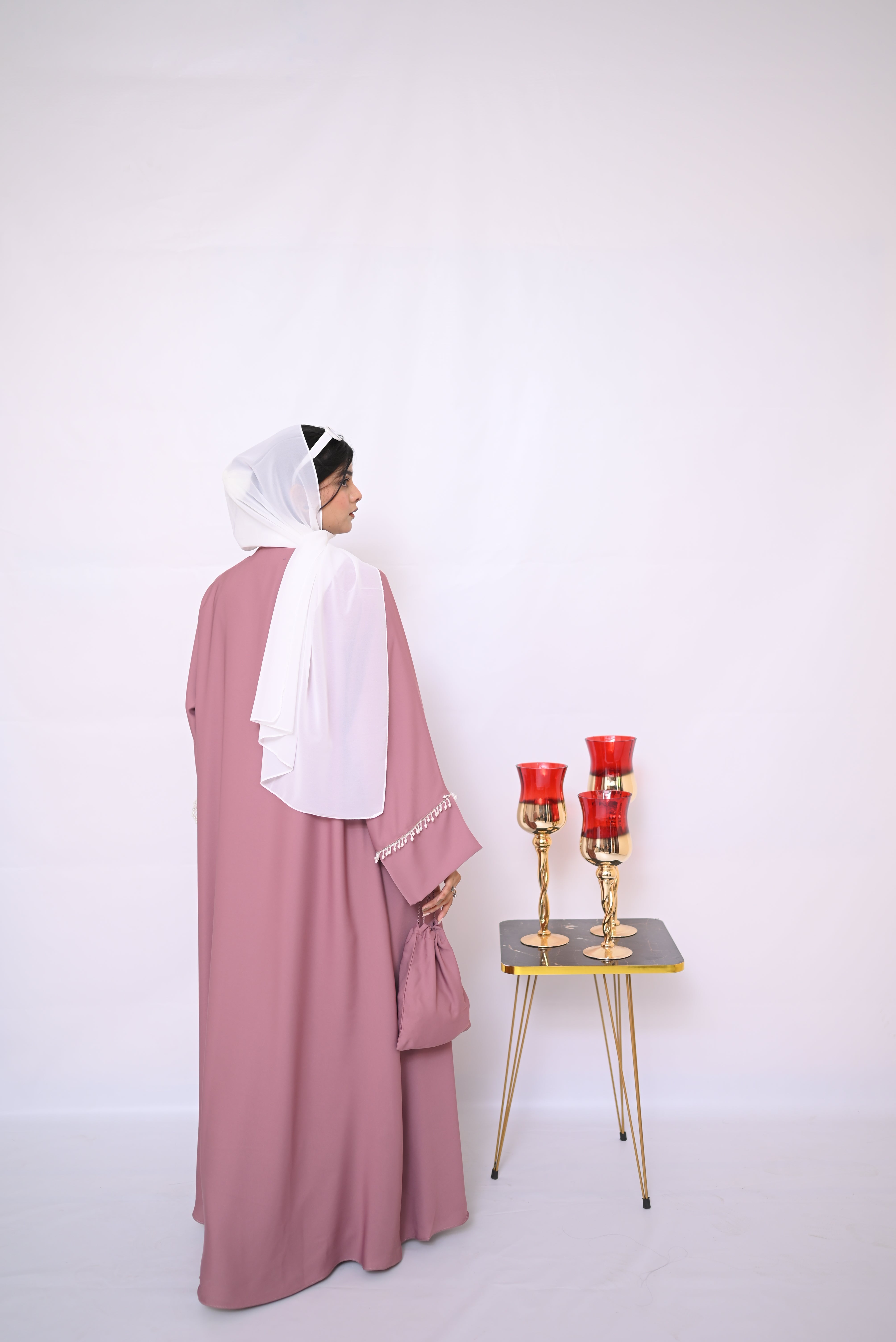 Nida's Stylish Belt Abaya (inner+ upper)