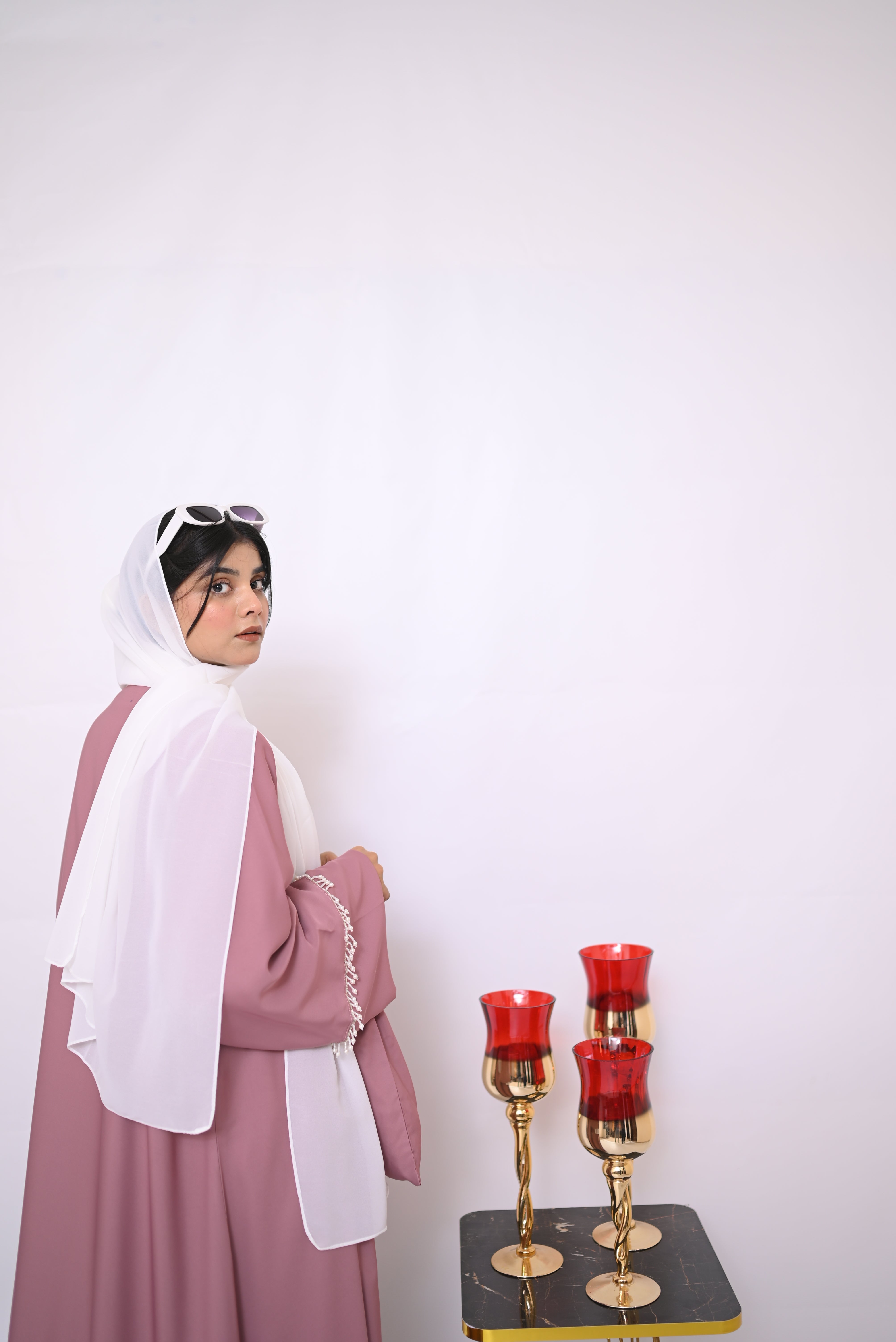 Nida's Stylish Belt Abaya (inner+ upper)