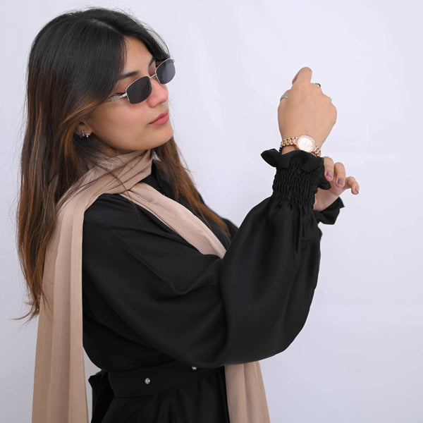 Flowing Silhouette  Full-Length Abaya