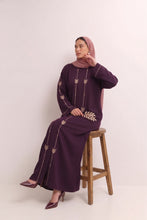 Embroidered Maroon Abaya