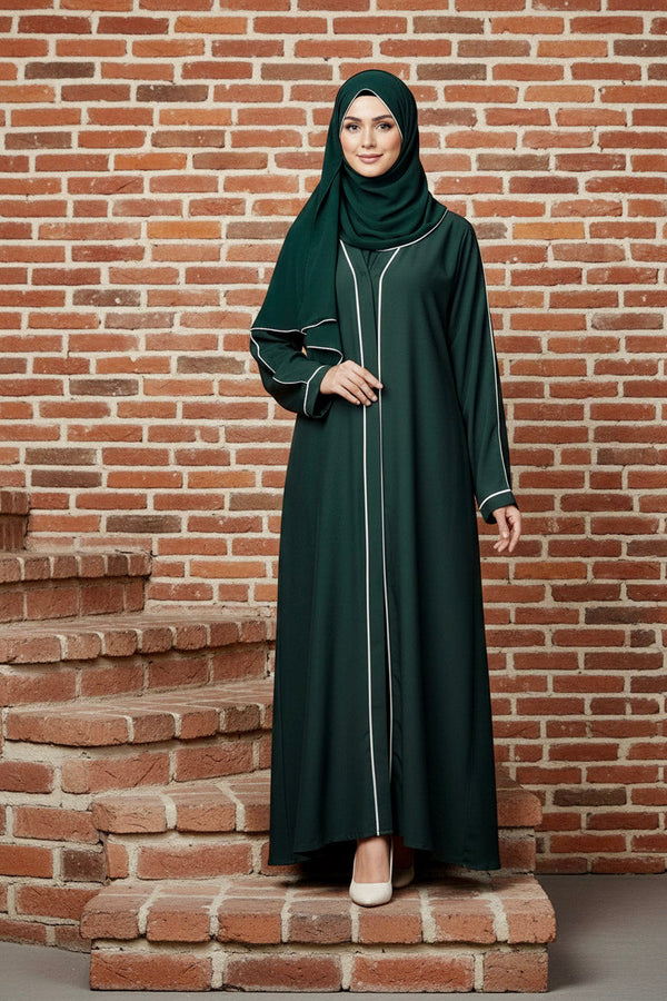 Emerald women piping abaya