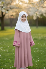 kids Heartline Abaya - silver grey