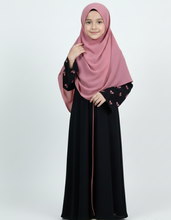 Blush bow abaya