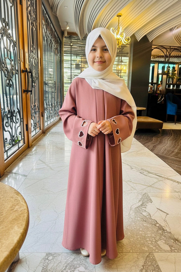 Rose charm kids abaya
