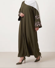 Floral sleeves Embroidry abaya