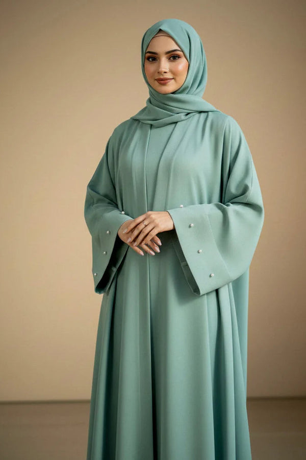 Sleeve pearl abaya
