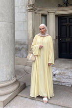 Butter Yellow Layered Abaya