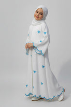 kids bow abaya+ ghera cutwork