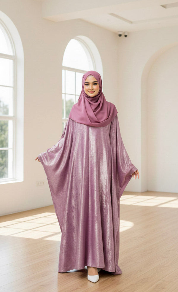 Blush Shimmer women abaya