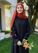 Black Everyday Floral Embroidery Abaya
