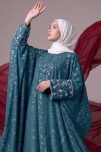 Teal Butterfly Abaya