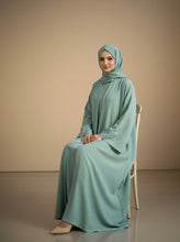 Mint sleeves pearl abaya