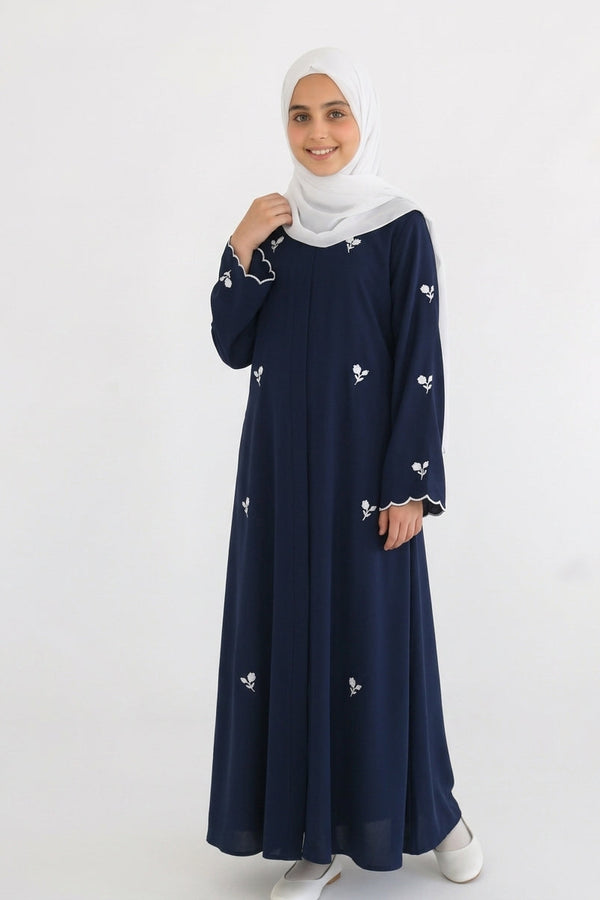 Scarlet Grace with Ivory Threads Kids Abaya