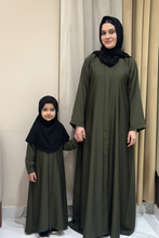 olive bloom Mommy And Me Abaya