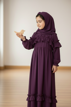 Royal Plum kids Abaya