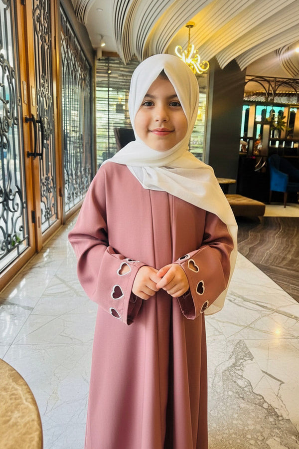 Rose charm kids abaya