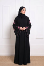 Embroidered Scallop Bell Abaya