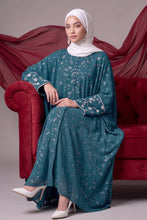 Teal Butterfly Abaya