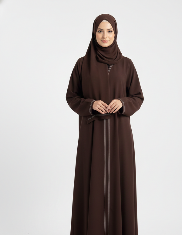 Cinnamon Lined Abaya