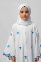 kids bow abaya+ ghera cutwork