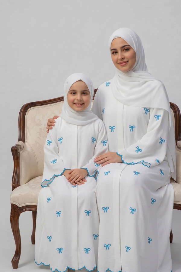 Mommy And Me bow abaya
