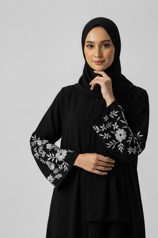 Threaded Veil Abaya