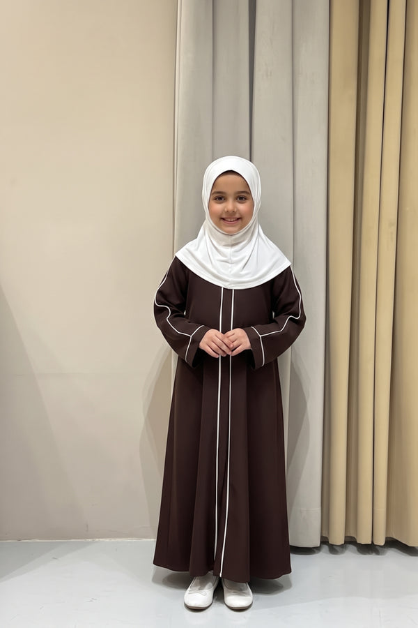 kids basic piping abaya