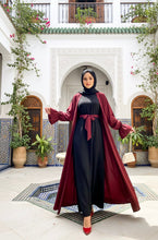 Black and Mehroon belt abaya