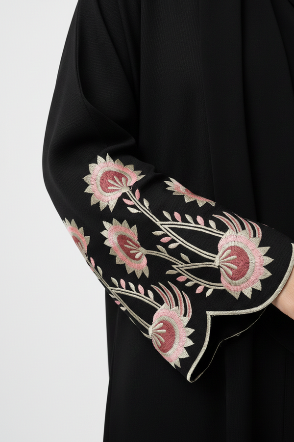 Rose Noir women Abaya