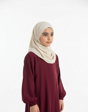 kids basic maroon abaya