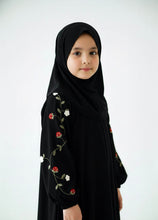 kids fruity sleeves embroidery abaya                                                                                                                                         kids fruity sleeves abaya