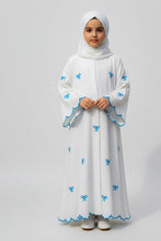 kids bow abaya+ ghera cutwork