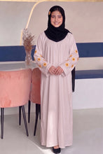 Kids Sunflower Embroided Abaya