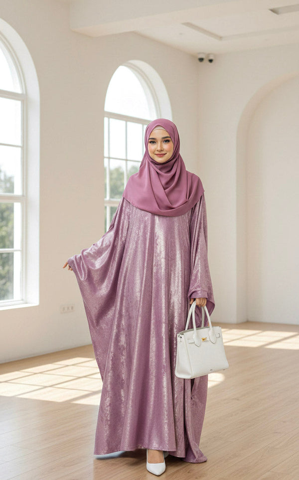 Blush Shimmer women abaya