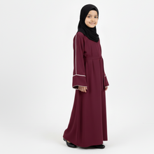 Kids Double piping Abaya