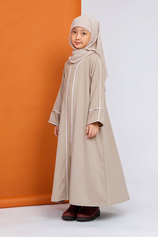 Kids Double piping Abaya