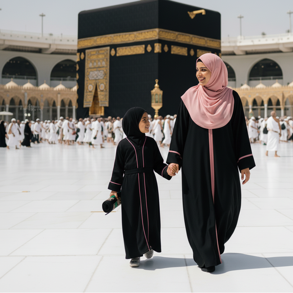 Blush Bloom abaya set