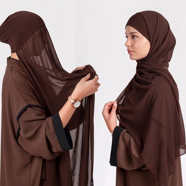 Hijab with attached inner cap