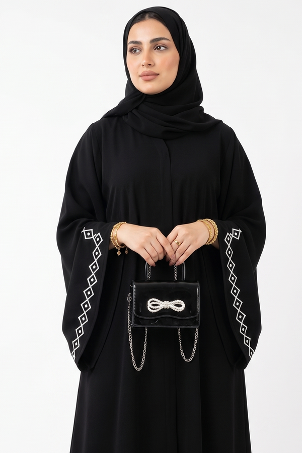Diamond Border Abaya